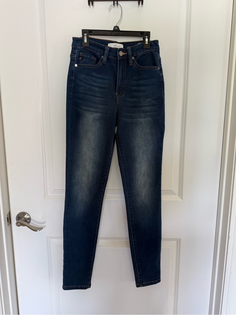 KanCan Slim High-Rise Skinny Jeans in Dark Blue Wash